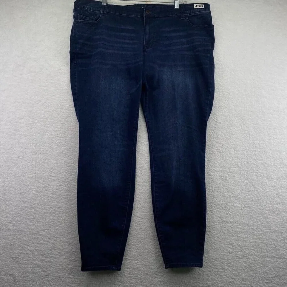 Old Navy Womens Rockstar Skinny Jeans Sz 20 Plus Regular Dark Wash Denim Stretch